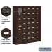 Salsbury Cell Phone Storage Locker - with Front Access Panel - 7 Door High Unit (5 Inch Deep Compartments) - 35 A Doors (34 usable) - Bronze - Surface Mounted - Resettable Combination Locks